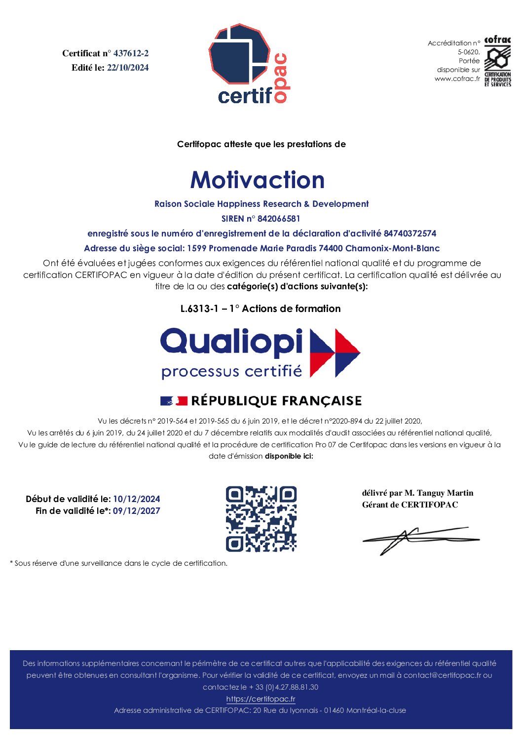 Happiness Research & Developpement - MotivAction - Certificat Qualiopi -437612-2 Happiness Research & Developpement - MotivAction - Certificat Qualiopi -437611-2